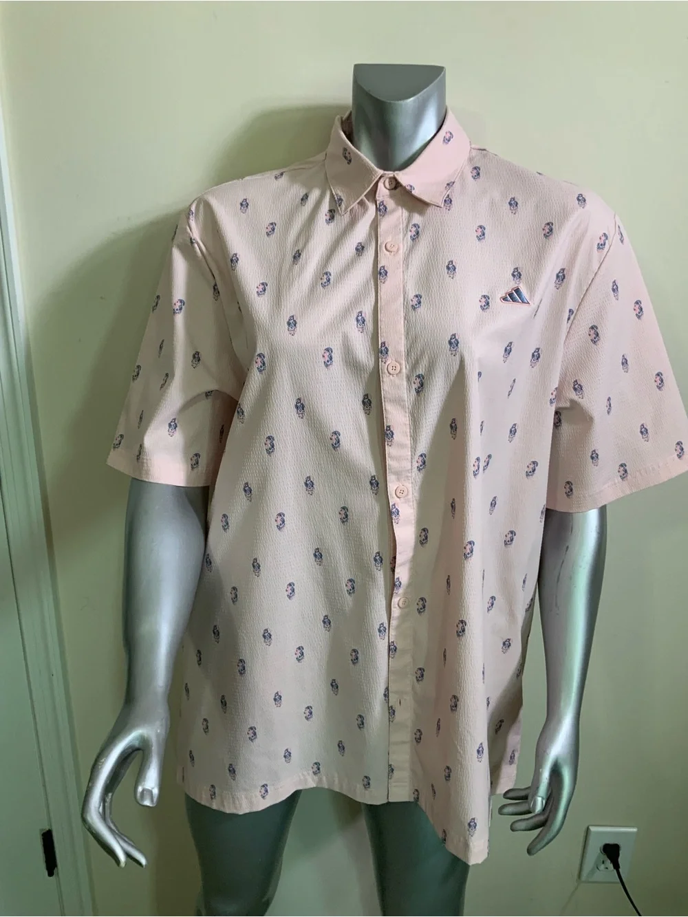 Adidas Golf GO-TO RESORT BUTTON DOWN POLO SHIRT Large